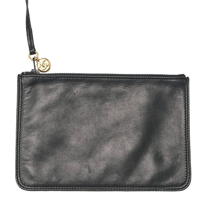 CHANEL Chain Shoulder Bag Triple Coco Lambskin Ball Charm Drawstring Black Gold-Tone Hardware, Pre-Owned