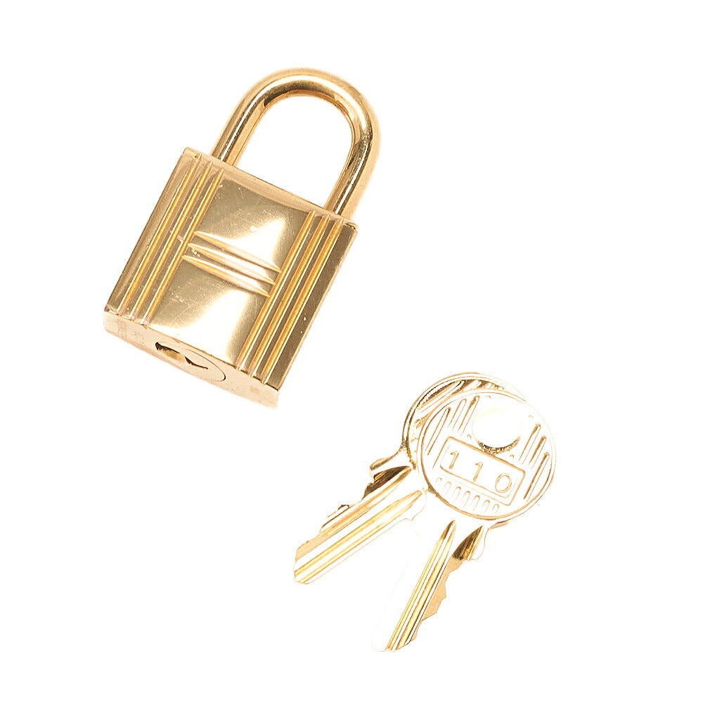 Hermes Hermes Picotan Lock MM Handbag Taurillon x Swift Havana x Orange Poppy Gold-Tone Hardware, Pre-Owned