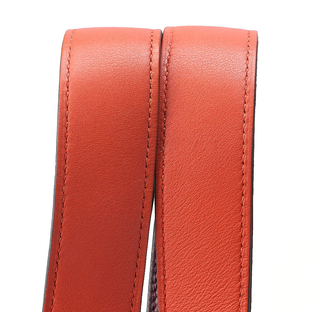 Hermes Hermes Picotan Lock MM Handbag Taurillon x Swift Havana x Orange Poppy Gold-Tone Hardware, Pre-Owned