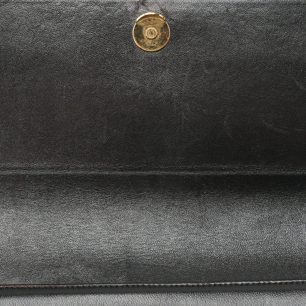 CHANEL Lambskin x Enamel Coco Mark Chain Handbag Black Gold-Tone Hardware, Pre-Owned