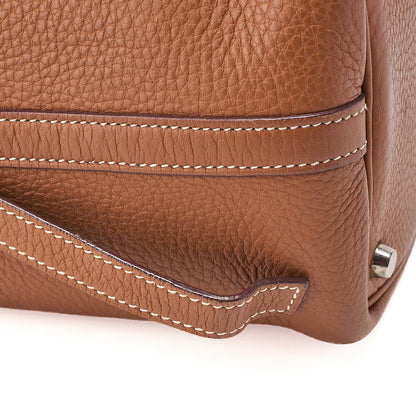 Hermes Hermes Picotan PM Handbag Taurillon Clemence Gold Silver-Tone Hardware, Pre-Owned