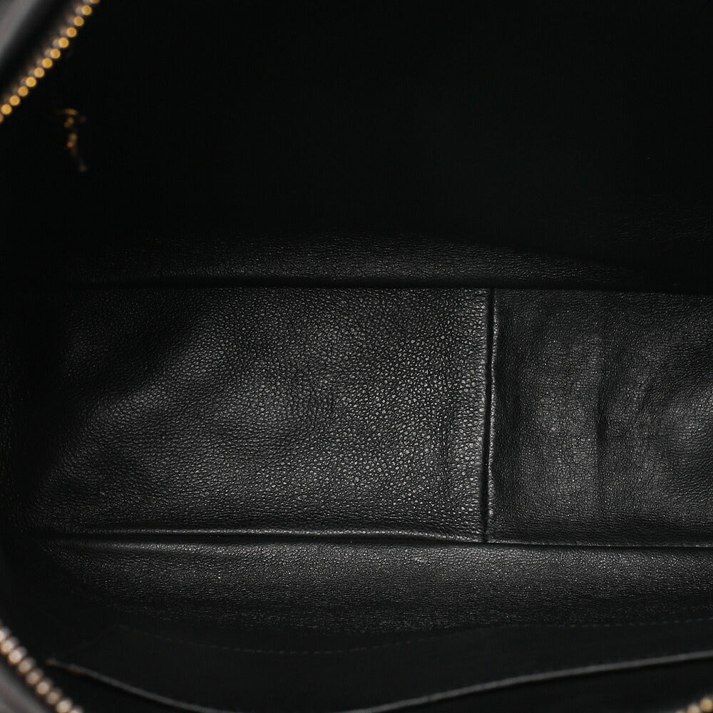 CHANEL Lambskin Matelasse Round Flap Coco Mark Bijou Chain Shoulder Black Gold-Tone Hardware, Pre-Owned