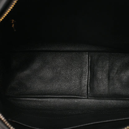 CHANEL Lambskin Matelasse Round Flap Coco Mark Bijou Chain Shoulder Black Gold-Tone Hardware, Pre-Owned