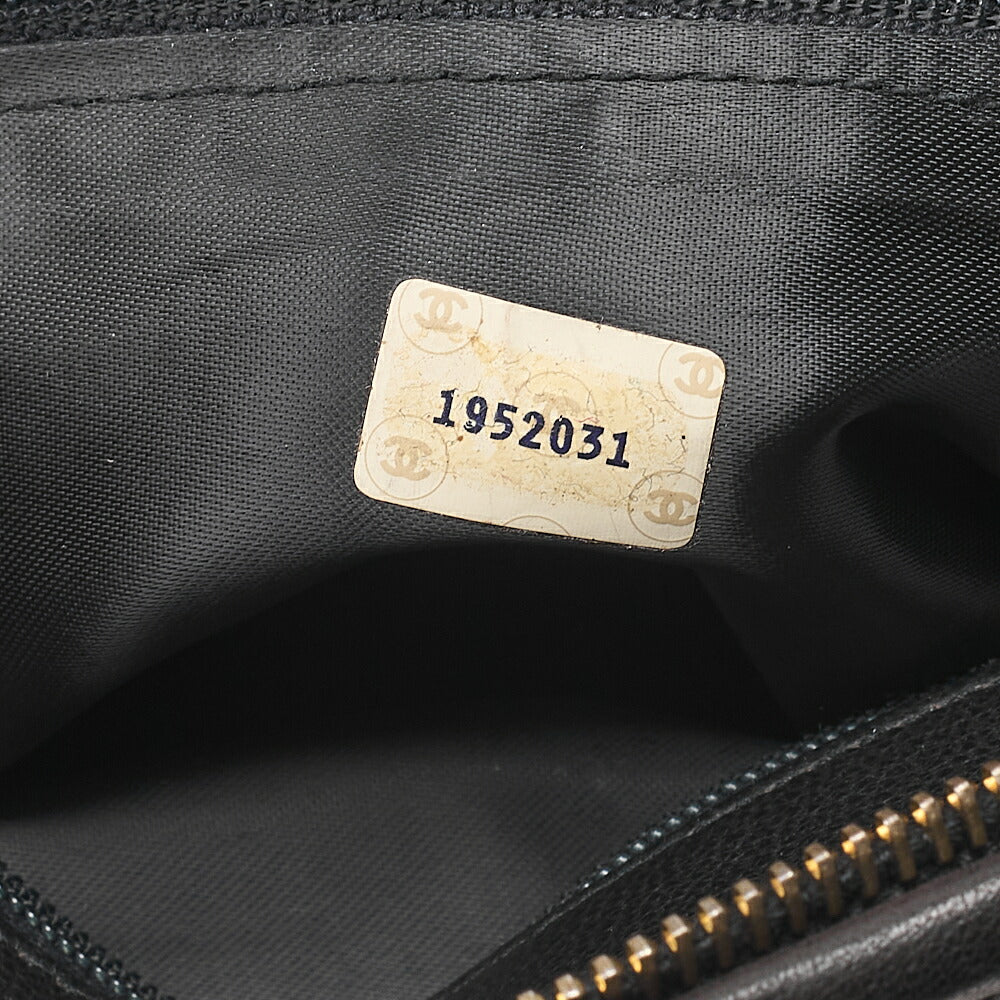 CHANEL Lambskin Matelasse Round Flap Coco Mark Bijou Chain Shoulder Black Gold-Tone Hardware, Pre-Owned