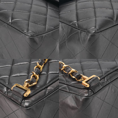 CHANEL Lambskin Matelasse Dekacoco Turn Lock Chain Backpack Black Gold-Tone Hardware, Pre-Owned