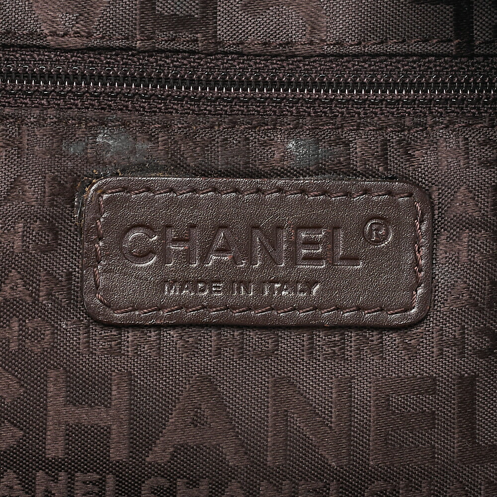 CHANEL Caviar Skin Choco Bar Tote Bag Brown Silver-Tone Hardware, Pre-Owned