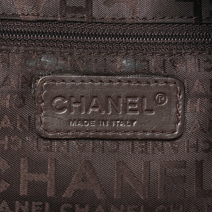 CHANEL Caviar Skin Choco Bar Tote Bag Brown Silver-Tone Hardware, Pre-Owned