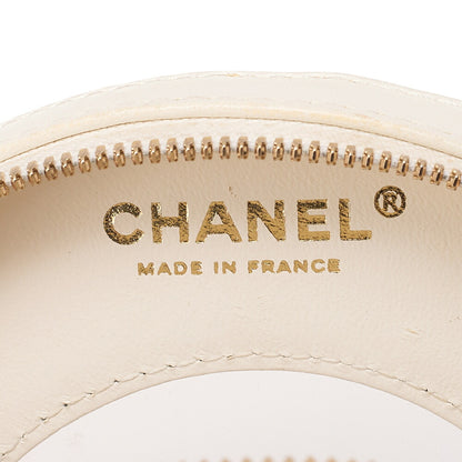 CHANEL Lambskin x Vinyl x Cotton Cruise Line Chain Shoulder Bag Float Pink x White Gold-Tone Hardware, Pre-Owned