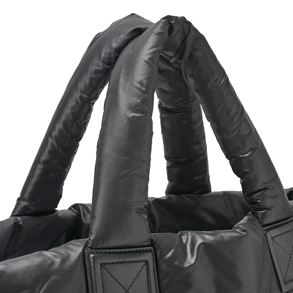 CHANEL Coco Cocoon Nylon x Lamb Tote Bag Black Silver-Tone Hardware, Pre-Owned