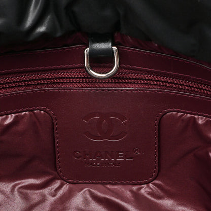 CHANEL Coco Cocoon Nylon x Lamb Tote Bag Black Silver-Tone Hardware, Pre-Owned