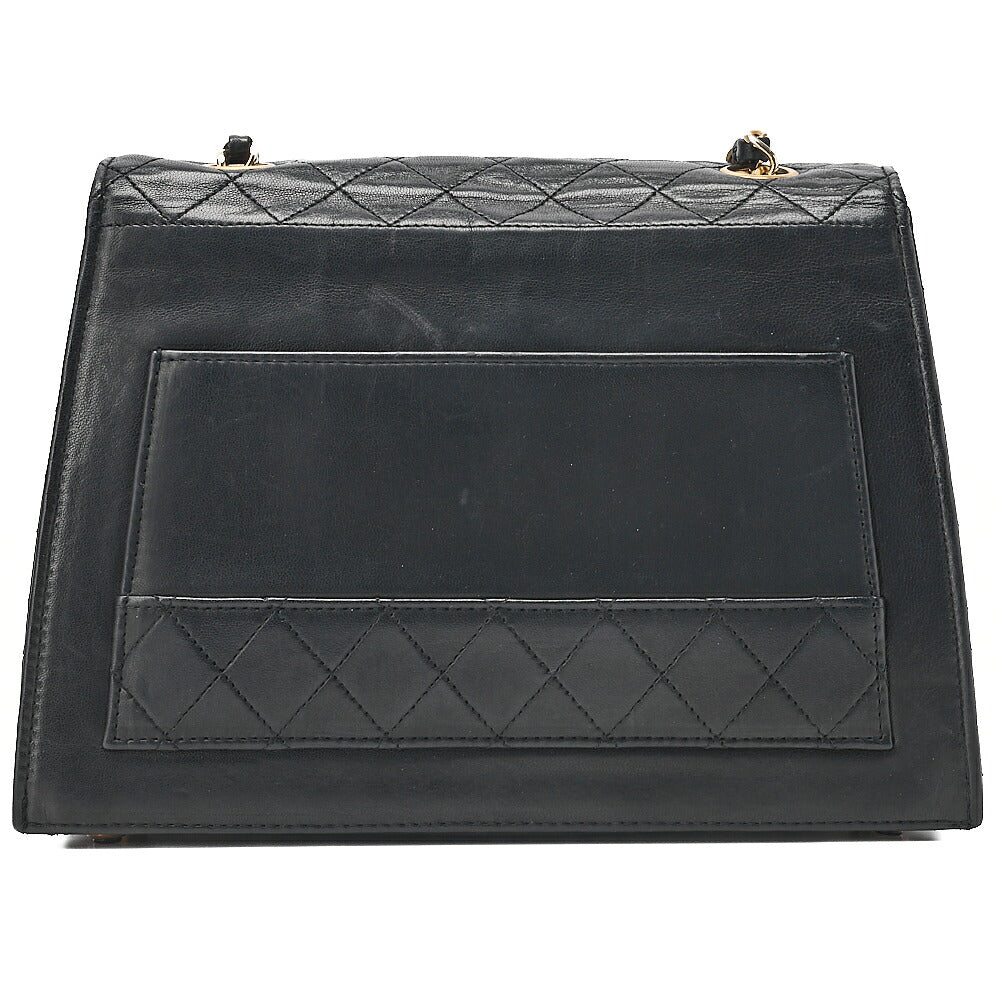 CHANEL Lambskin Matelasse Trapezoid 2.55 With Pouch Chain Shoulder Black Gold-Tone Hardware, Pre-Owned