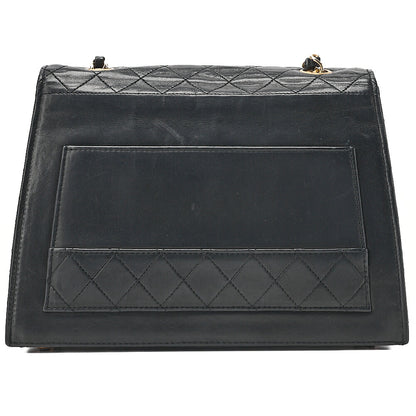 CHANEL Lambskin Matelasse Trapezoid 2.55 With Pouch Chain Shoulder Black Gold-Tone Hardware, Pre-Owned