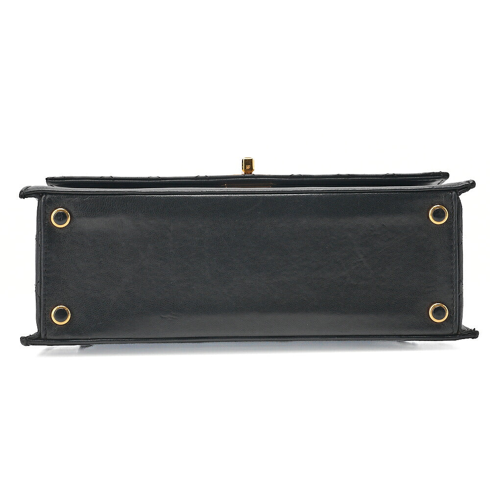CHANEL Lambskin Matelasse Trapezoid 2.55 With Pouch Chain Shoulder Black Gold-Tone Hardware, Pre-Owned