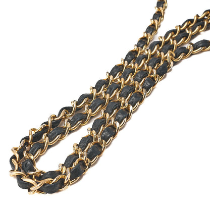 CHANEL Lambskin Matelasse Trapezoid 2.55 With Pouch Chain Shoulder Black Gold-Tone Hardware, Pre-Owned