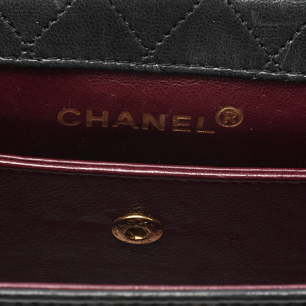 CHANEL Lambskin Matelasse Trapezoid 2.55 With Pouch Chain Shoulder Black Gold-Tone Hardware, Pre-Owned