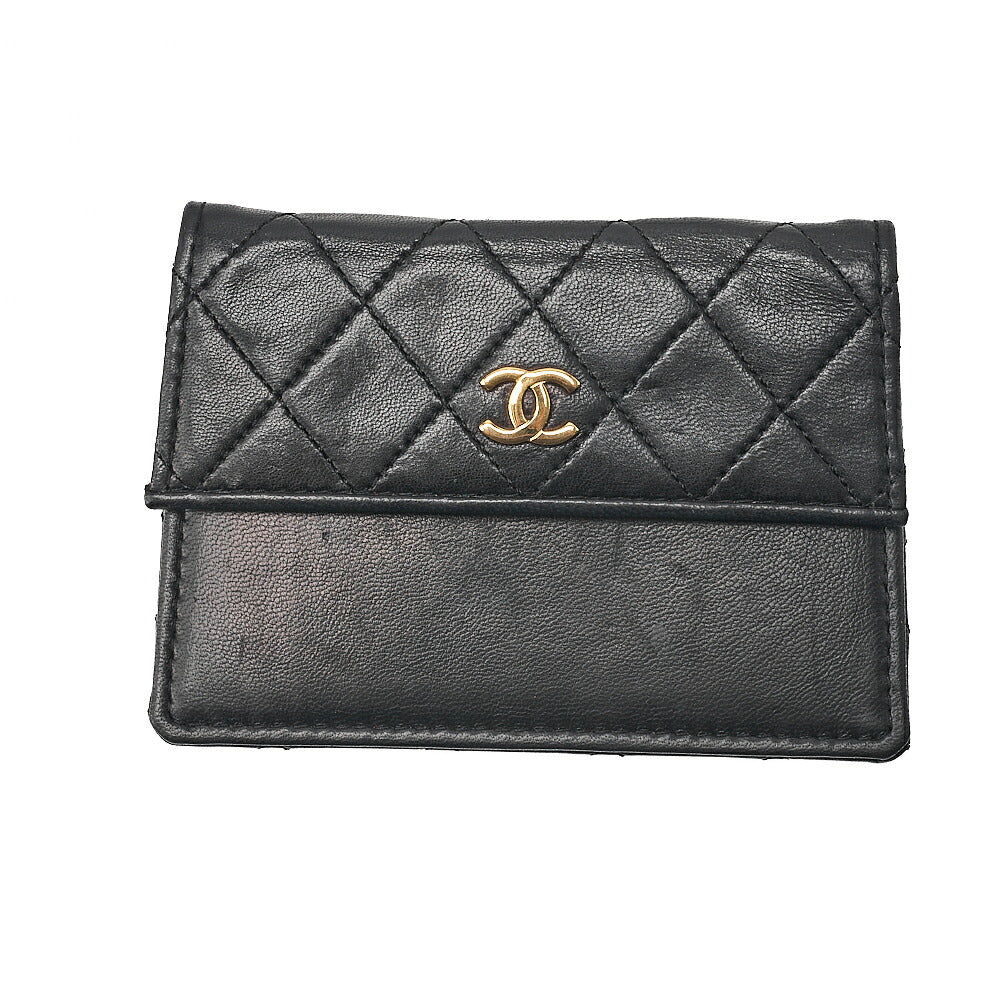 CHANEL Lambskin Matelasse Trapezoid 2.55 With Pouch Chain Shoulder Black Gold-Tone Hardware, Pre-Owned