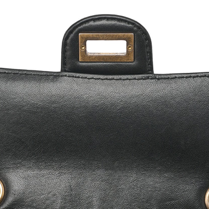 CHANEL Lambskin Graffiti 2.55 Lock 2.55 Chain Shoulder Black x Gold Gold-Tone Hardware, Pre-Owned