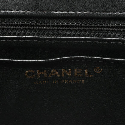 CHANEL Lambskin Graffiti 2.55 Lock 2.55 Chain Shoulder Black x Gold Gold-Tone Hardware, Pre-Owned