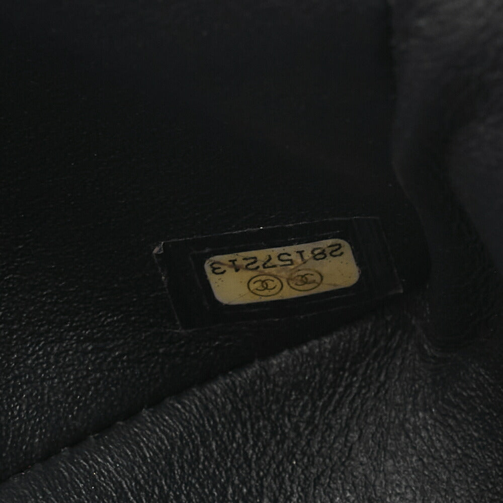 CHANEL Lambskin Graffiti 2.55 Lock 2.55 Chain Shoulder Black x Gold Gold-Tone Hardware, Pre-Owned