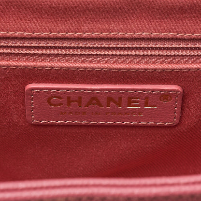 CHANEL Caviar Skin Matelasse Turn Lock 2-Way Chain Shoulder Pink Gold-Tone Hardware, Pre-Owned