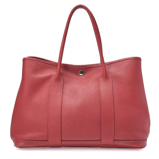 Hermes Hermes Garden Party PM Country Tote Bag Rouge Dusses Silver-Tone Hardware, Pre-Owned