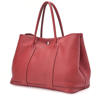 Hermes Hermes Garden Party PM Country Tote Bag Rouge Dusses Silver-Tone Hardware, Pre-Owned
