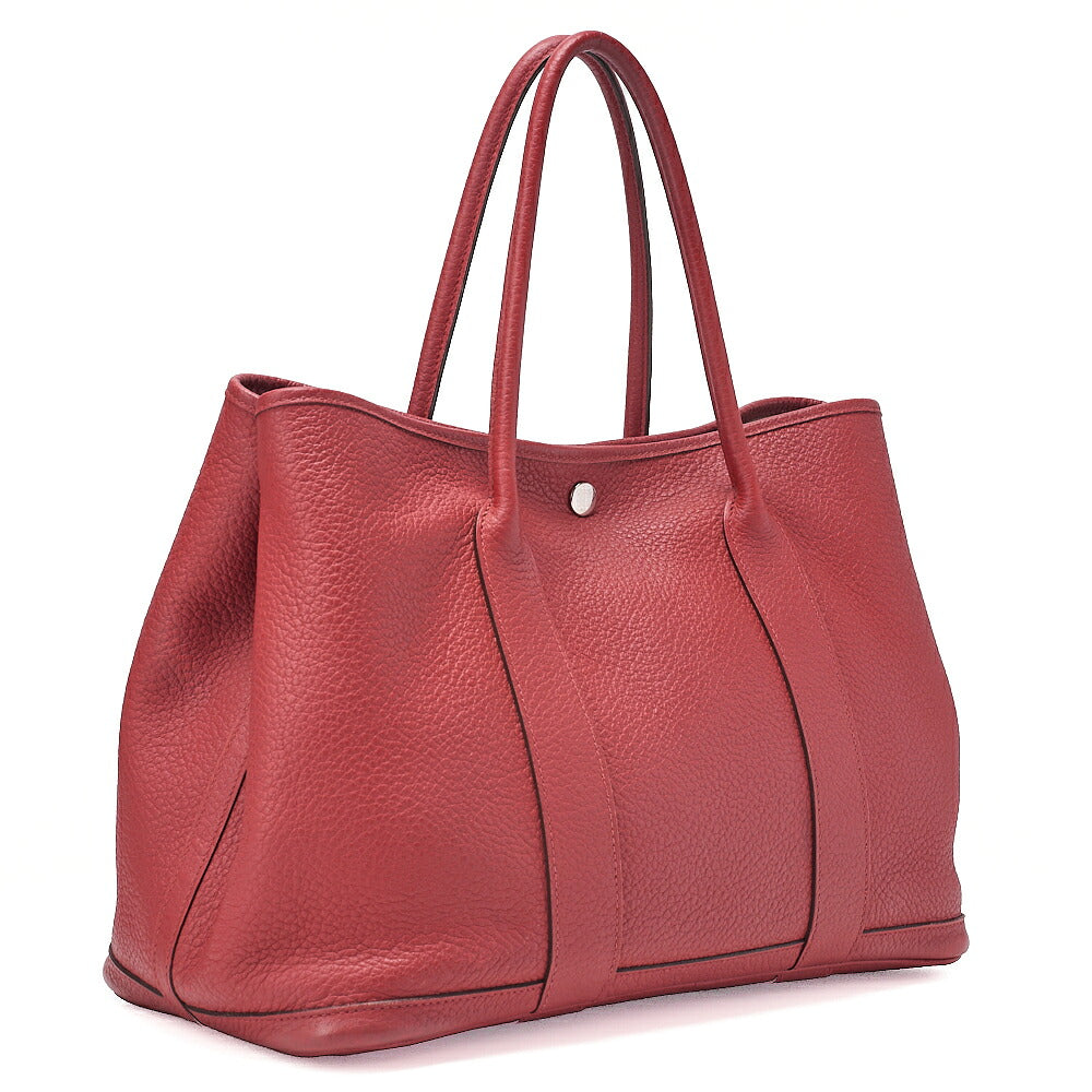 Hermes Hermes Garden Party PM Country Tote Bag Rouge Dusses Silver-Tone Hardware, Pre-Owned