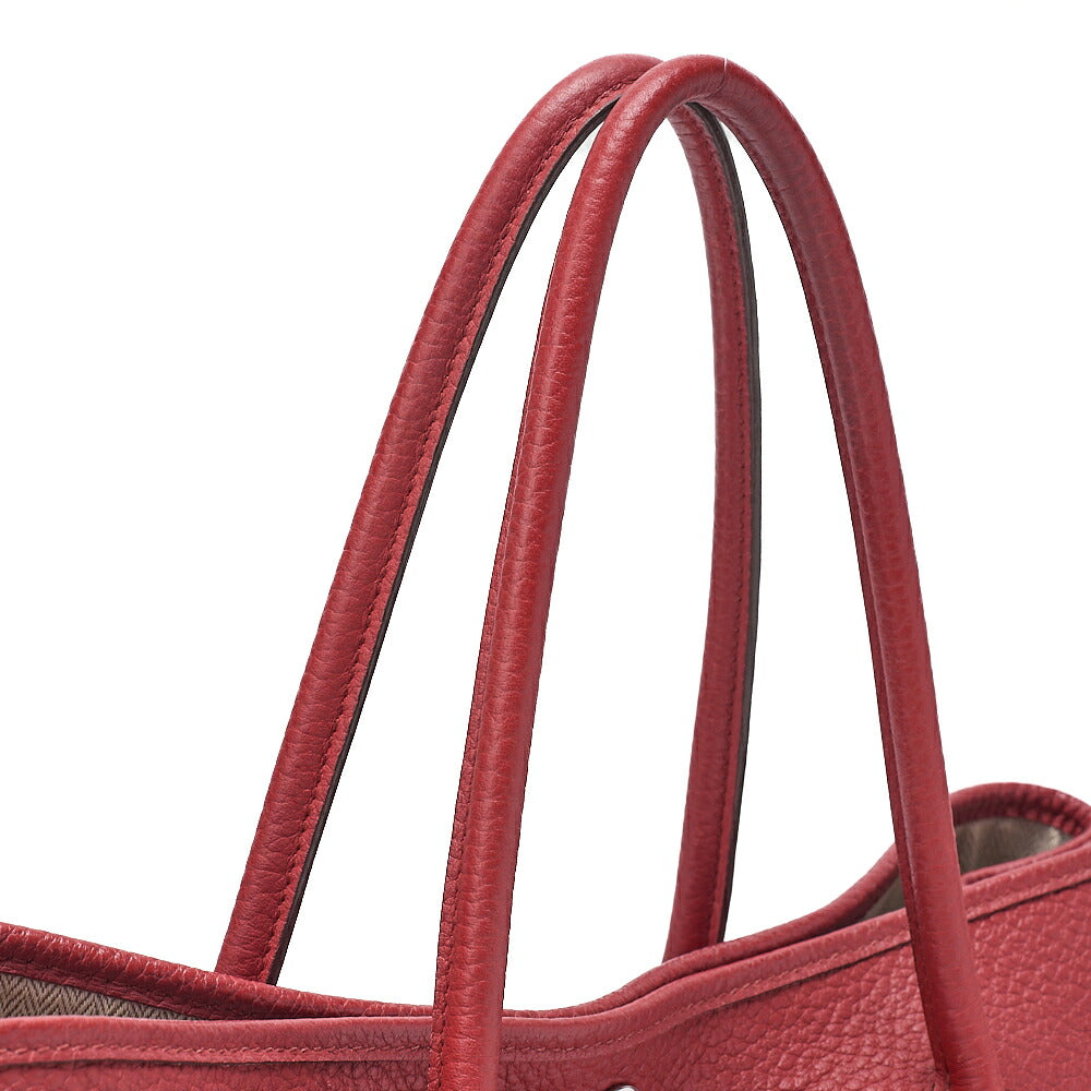 Hermes Hermes Garden Party PM Country Tote Bag Rouge Dusses Silver-Tone Hardware, Pre-Owned