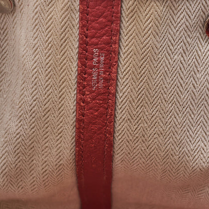 Hermes Hermes Garden Party PM Country Tote Bag Rouge Dusses Silver-Tone Hardware, Pre-Owned