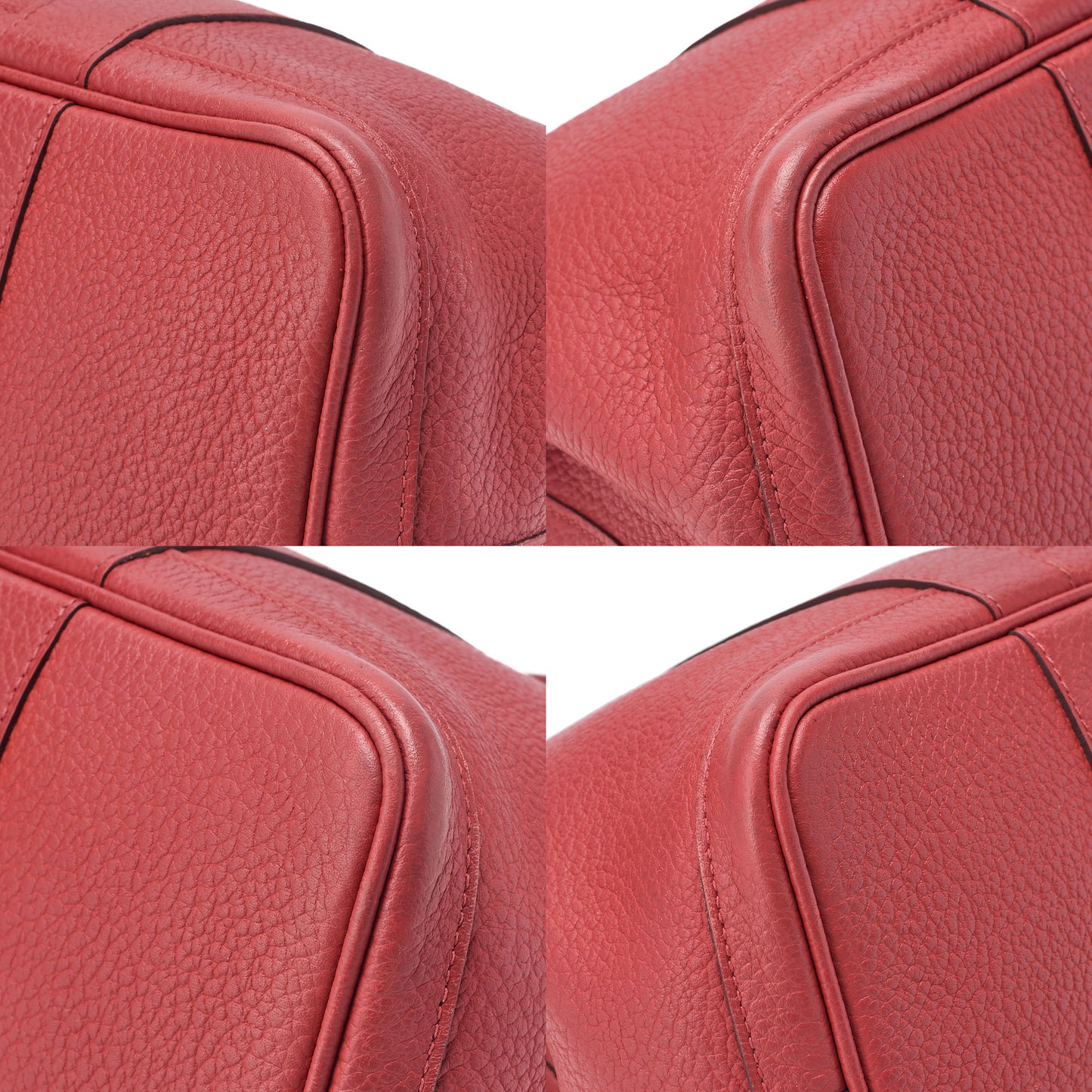 Hermes Hermes Garden Party PM Country Tote Bag Rouge Dusses Silver-Tone Hardware, Pre-Owned