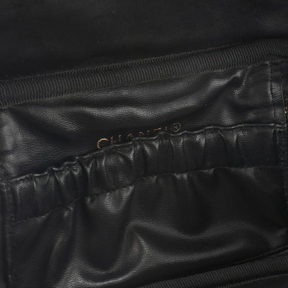 CHANEL Coco Mark Vanity Handbag Caviar Skin Black Gold-Tone Hardware, Pre-Owned