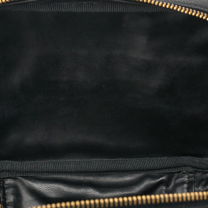CHANEL Coco Mark Vanity Handbag Caviar Skin Black Gold-Tone Hardware, Pre-Owned