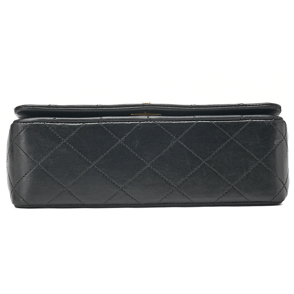 CHANEL Lambskin Minimat Telass? 19cm Full Flap Chain Shoulder Black Gold-Tone Hardware, Pre-Owned