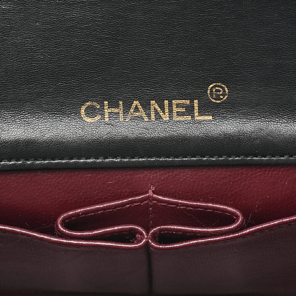 CHANEL Lambskin Minimat Telass? 19cm Full Flap Chain Shoulder Black Gold-Tone Hardware, Pre-Owned