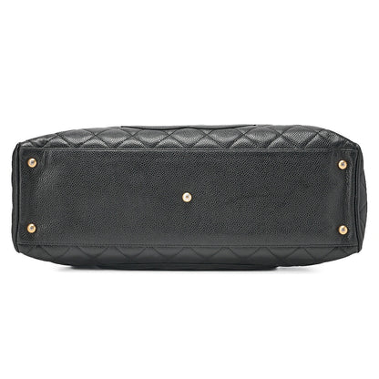 CHANEL Caviar Skin Coco Mark Mini Boston Bag Gold-Tone Hardware, Pre-Owned
