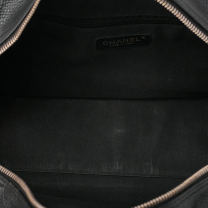 CHANEL Caviar Skin Coco Mark Mini Boston Bag Gold-Tone Hardware, Pre-Owned