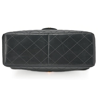 CHANEL Lambskin Matelasse Double Face 30cm Chain Shoulder Black Gold-Tone Hardware, Pre-Owned