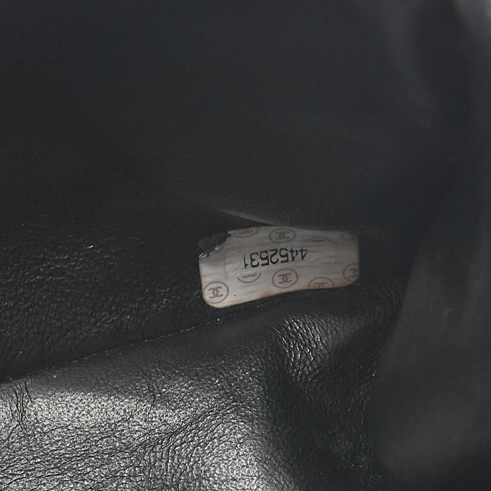 CHANEL Lambskin Matelasse Double Face 30cm Chain Shoulder Black Gold-Tone Hardware, Pre-Owned