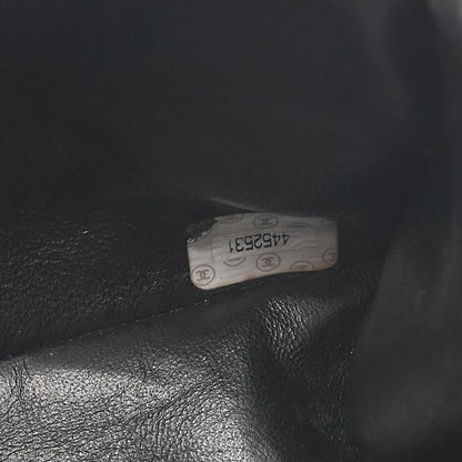 CHANEL Lambskin Matelasse Double Face 30cm Chain Shoulder Black Gold-Tone Hardware, Pre-Owned