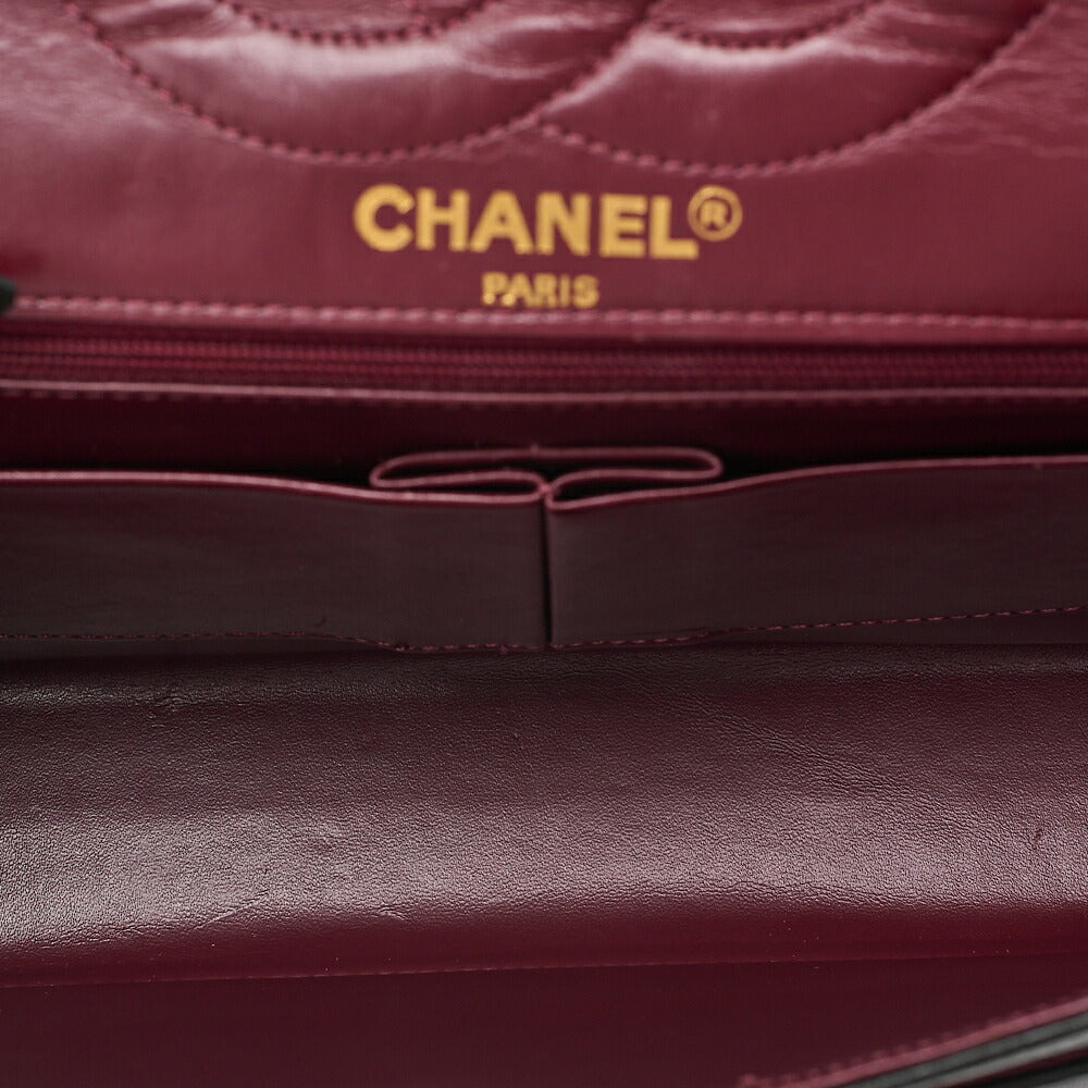 CHANEL Lambskin Matelasse 27cm Paris Limited Double Flap Shoulder Bag Black Gold-Tone Hardware, Pre-Owned