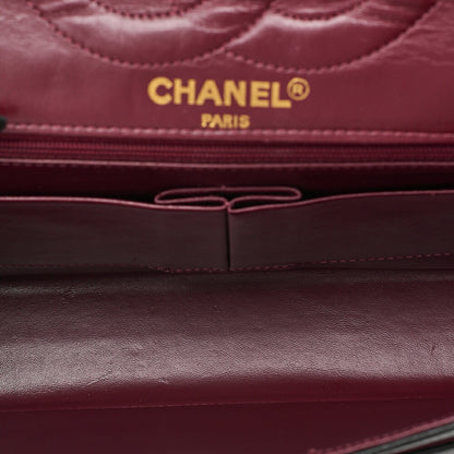 CHANEL Lambskin Matelasse 27cm Paris Limited Double Flap Shoulder Bag Black Gold-Tone Hardware, Pre-Owned