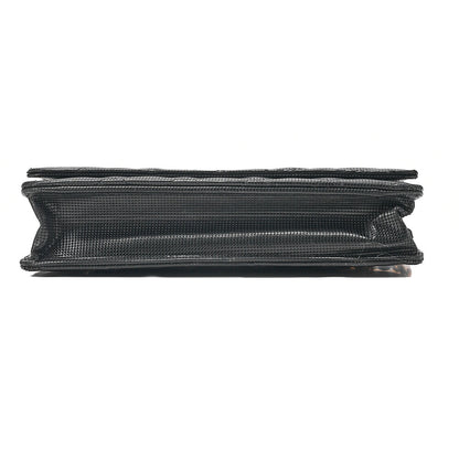 CHANEL Caviar Embossed Leather Matelasse Coco Mark Chain Wallet Black Gold-Tone Hardware, Pre-Owned