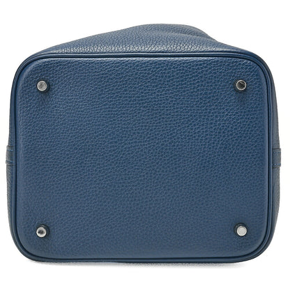 Hermes Hermes Picotan Lock MM Handbag Taurillon Clemence Corvert Silver-Tone Hardware, Pre-Owned