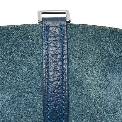 Hermes Hermes Picotan Lock MM Handbag Taurillon Clemence Corvert Silver-Tone Hardware, Pre-Owned