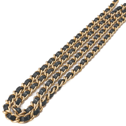 CHANEL Boy Chanel Matelasse Chain Wallet Lambskin Black Gold-Tone Hardware, Pre-Owned