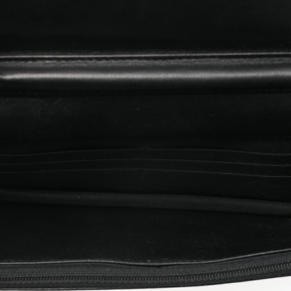 CHANEL Boy Chanel Matelasse Chain Wallet Lambskin Black Gold-Tone Hardware, Pre-Owned