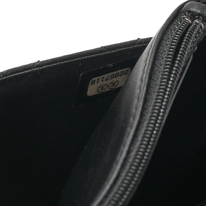 CHANEL Boy Chanel Matelasse Chain Wallet Lambskin Black Gold-Tone Hardware, Pre-Owned