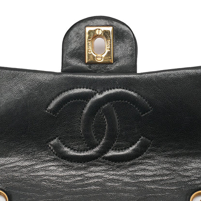 CHANEL Chain Shoulder Bag Minimat Telass? 17cm Lambskin Black Gold-Tone Hardware, Pre-Owned
