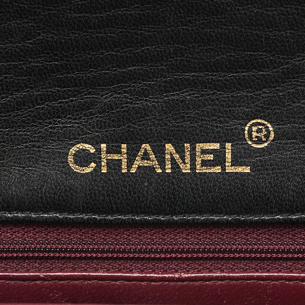 CHANEL Chain Shoulder Bag Minimat Telass? 17cm Lambskin Black Gold-Tone Hardware, Pre-Owned