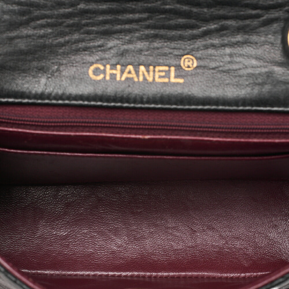 CHANEL Chain Shoulder Bag Minimat Telass? 17cm Lambskin Black Gold-Tone Hardware, Pre-Owned